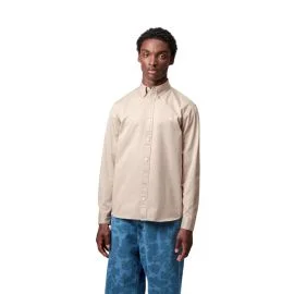 Camisa Carhartt WIP Madison LS Shirt Fleur De Sel-Wax
