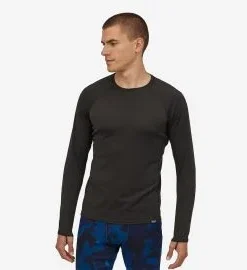Camiseta de manga larga Patagonia M’s Capilene Midweight Crew Negra