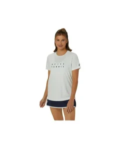 Camiseta Mujer Asics Court Graphic Verde Pastel
