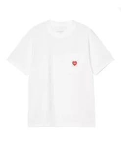 Camiseta Mujer Carhartt WIP Pocket Heart Blanca