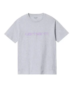 Camiseta Mujer Carhartt WIP Script Gris Lila