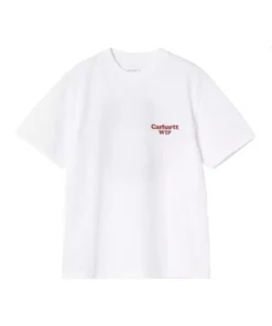 Camiseta Mujer Carhartt WIP Spolied Blanca Roja