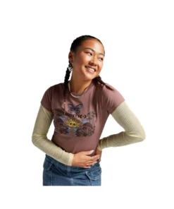 Camiseta Mujer Converse Blooming Granate