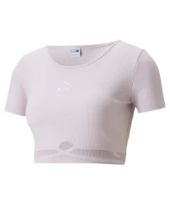 Camiseta Mujer Puma Classics Ribbed Morado