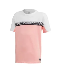Camiseta Niña adidas Tee Blanco/Coral