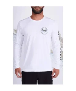 Camiseta Salty Crew Blue Crabber M/L Para Hombre