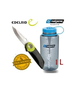 cantimplora nalgene 1 l (gris) + navaja rope tooth – nalgene/edelrid