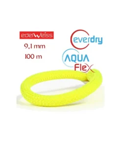 canyon 9,1 mm aquaflex everdry – cuerda para barrancos 100 m (amarilla) – edelweiss