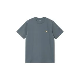 Camiseta Carhartt WIP Chase Cozy Blue-Gold