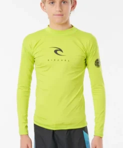 Rip Curl Corps ls rash vest boy lime licra de niño