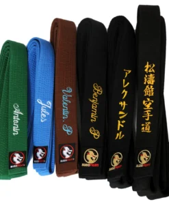 Cinturón de Judo Negro Importado de Japón Bordado Kodokan Judo