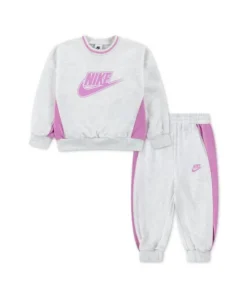 Chandal Niño/a Nike Ft Color Blocked Gris Rosa