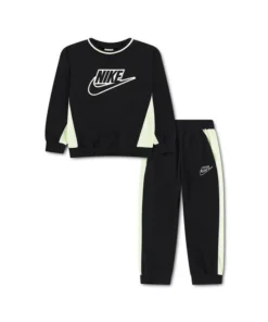 Chandal Niño/a Nike Ft Color Blocked Negro Fluor