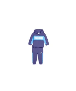 Chandal Puma Ess Block Hooded Set Blue Crystal Pa