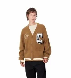 Cárdigan Carhartt Wip Brown Ducks Marrón-Blanco