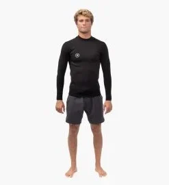 Chaquetilla de Neopreno Vissla 7 Seas 1mm LS Back Zip Jacket Negra