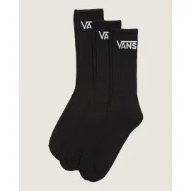 Calcetines Vans Classic Crew Negros Unisex (3-Pack)