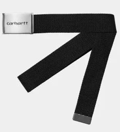 Cinturón Carhartt WIP Clip Belt Chrome Negro