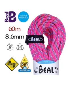 Beal Cobra Golden Dry Unicore de 60m color Rosa