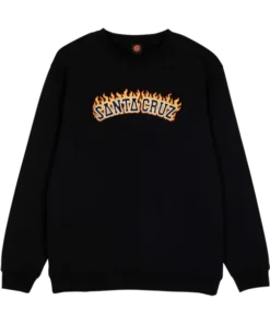 Santa Cruz Burn Collegiate Crew black sudadera