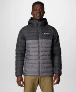 Chaqueta Columbia Powder Lite™ II Hooded Hombre City Grey