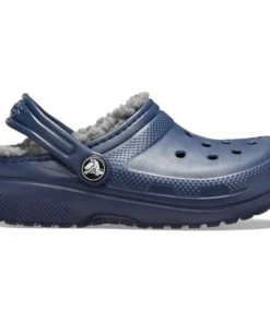 Crocs Classic Lined Clog Navy Charcoal Para Niños