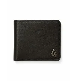 Cartera Volcom Slim Stone PU Wallet Large Negra