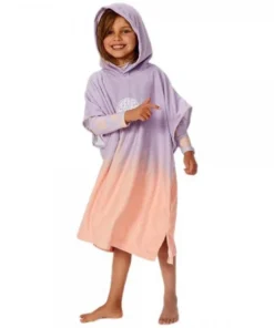 Rip Curl Dip Dye lilac poncho de niño