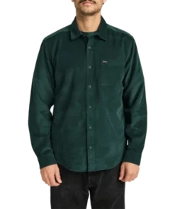 Rvca Freeman Cord hunter green camisa