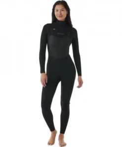 Rip Curl Dawn Patrol chest zip 4/3mm black traje de neopreno de mujer