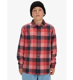 Camisa de franela Quiksilver Youth Motherfly Plaid Roja (8-16 años)