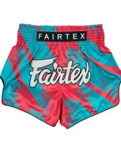 Short boxeo tailandés Fairtex BS1929 Street King Turquesa/Rojo