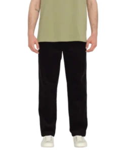 Volcom Psychstone elastic waist black pantalón