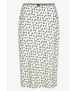 Falda Tommy Hilfiger Midi White Bird Para Mujer