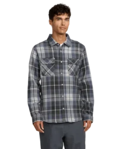 Rvca Dayshift Flannel black camisa