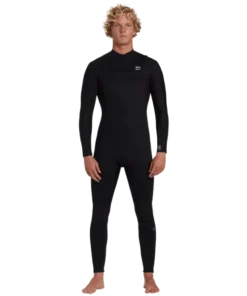 Billabong Foil 4/3mm chest zip GBS black traje de neopreno
