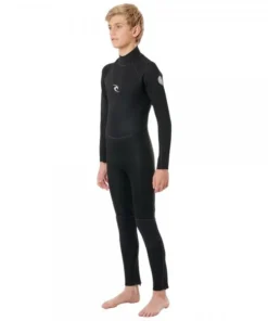 Rip Curl Freelite 4/3 back zip GB Steamer black traje de neopreno de niño