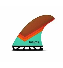 Quillas de Surf Futures TP1 Honeycomb Teal-Orange-Brown Thruster Large