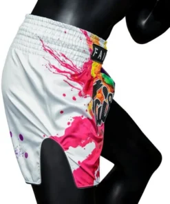 Short Boxeo Tailandés Fairtex BS1939 White Funky Soul