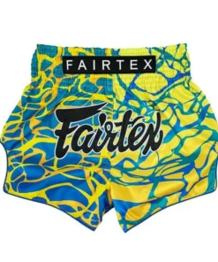 Short boxeo tailandés Fairtex BS1927 Magma Amarillo/Azul