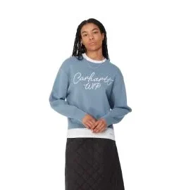 Jersey Carhartt WIP W’ Signature Sweater Dusty Ice-Wax