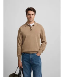 Jersey Silbon Cuello Polo Para Hombre