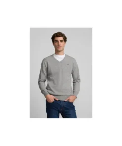 Jersey Silbon Liso V Neck Para Hombre