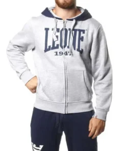 Sudadera Leone con Cremallera Gris