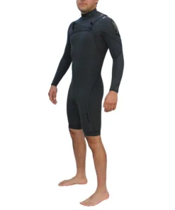 Neopreno Corto Hombre Kynay 2/2 Super Elastico Front Zip Manga Larga