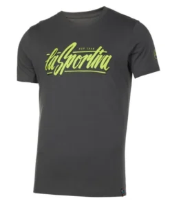 Camiseta La Sportiva Retro Hombre Carbon Lime Punch