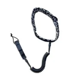 Invento de cintura Radz Hawaii Leash Coil Waist 7′ 7mm Negro-Blanco