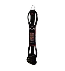 Invento de Surf Stay Covered Heavy Duty Hand Tied Leash 10′ Negro