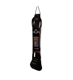 Invento de Surf Stay Covered Heavy Duty Hand Tied Leash 8′ Negro