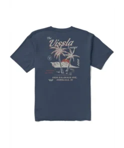 Vissla Lounge premium pocket navy camiseta